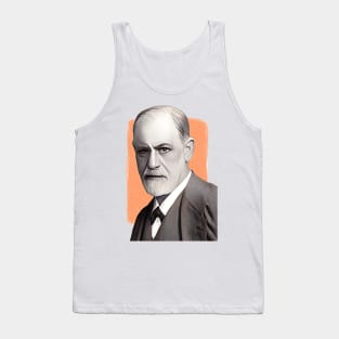 Austrian neurologist Sigmund Freud illustration Tank Top